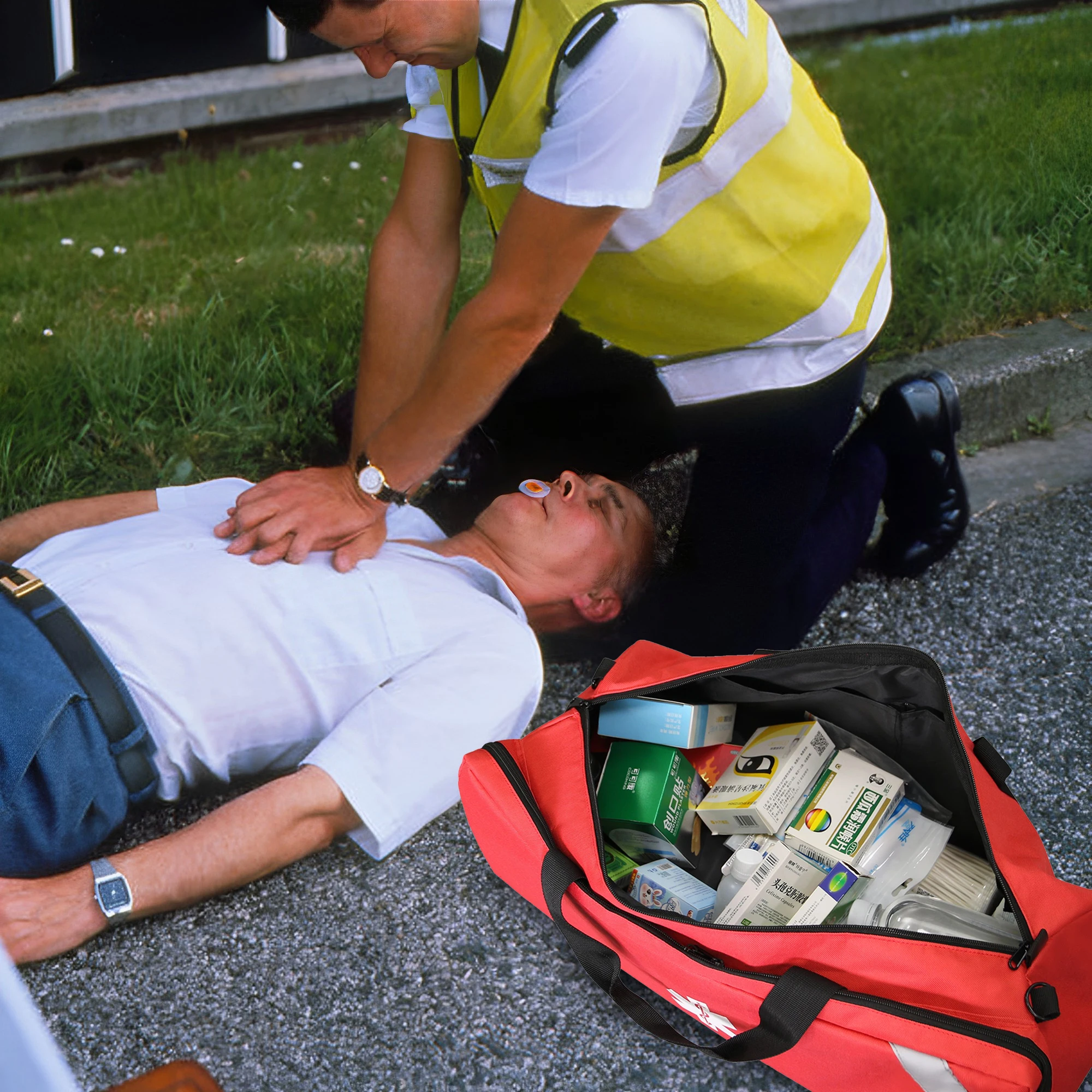 Outdoor Tactical Medical First Aid Kits Lifesaving Storage Bag Empty Hunting Camping Kit First Bag Portable Multi-Function Bag