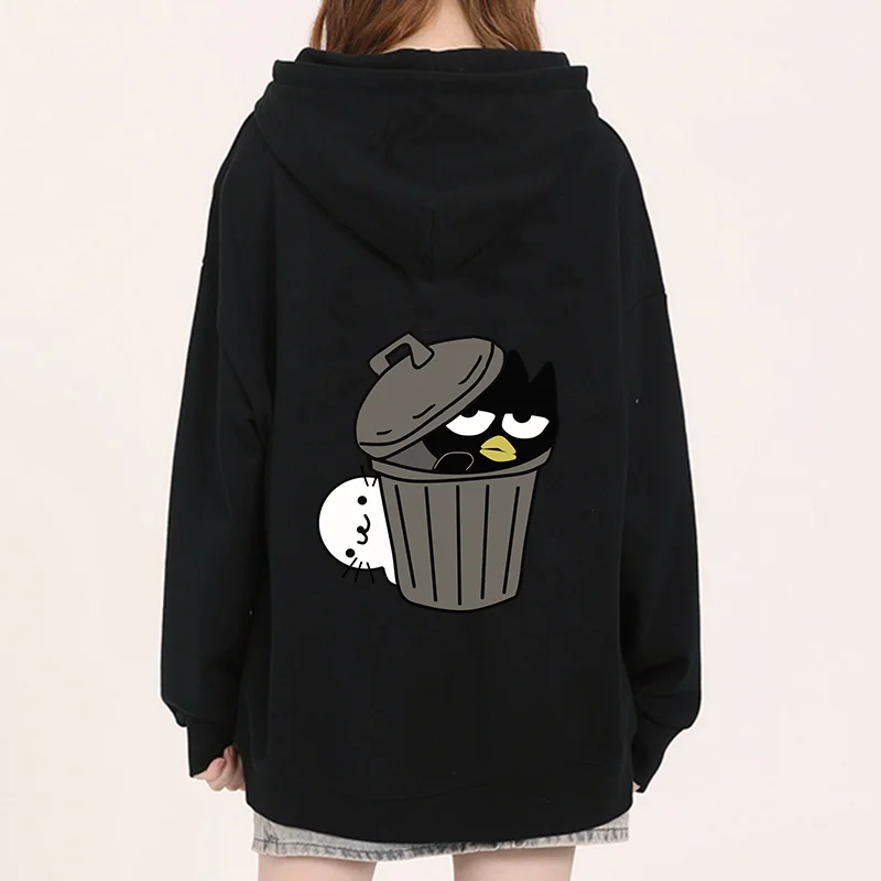 

Толстовка унисекс Kawaii Kuromi Марка BADTZ MARU с принтом на весну и осень Sanrio мультфильм Повседневная Спортивная уличная печать Толстовка