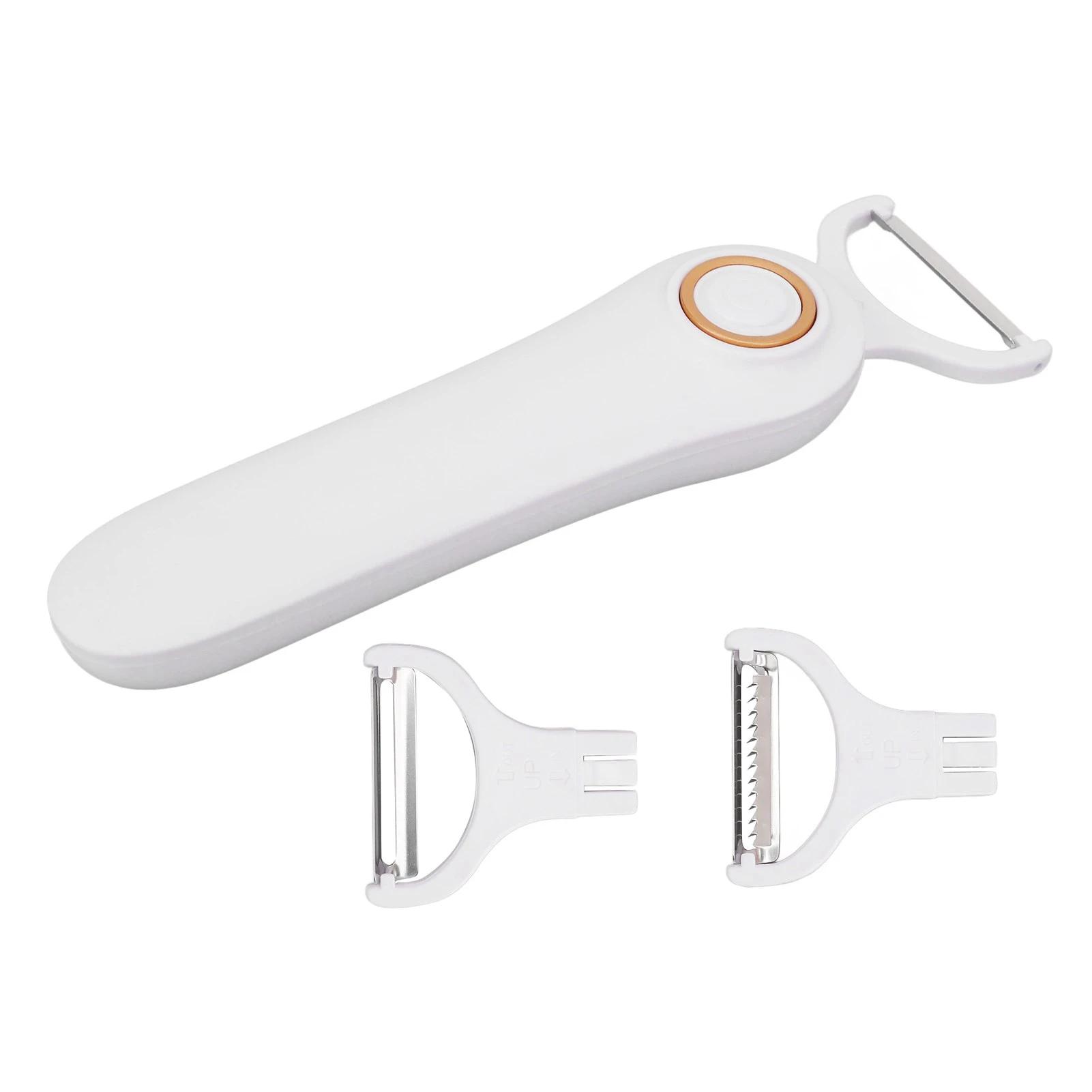 Rechargeable Peeler Wear Resistant Electric Peeler PTC Thermal Protector ABS Stainless Steel Good Tactility for Kitchen 6