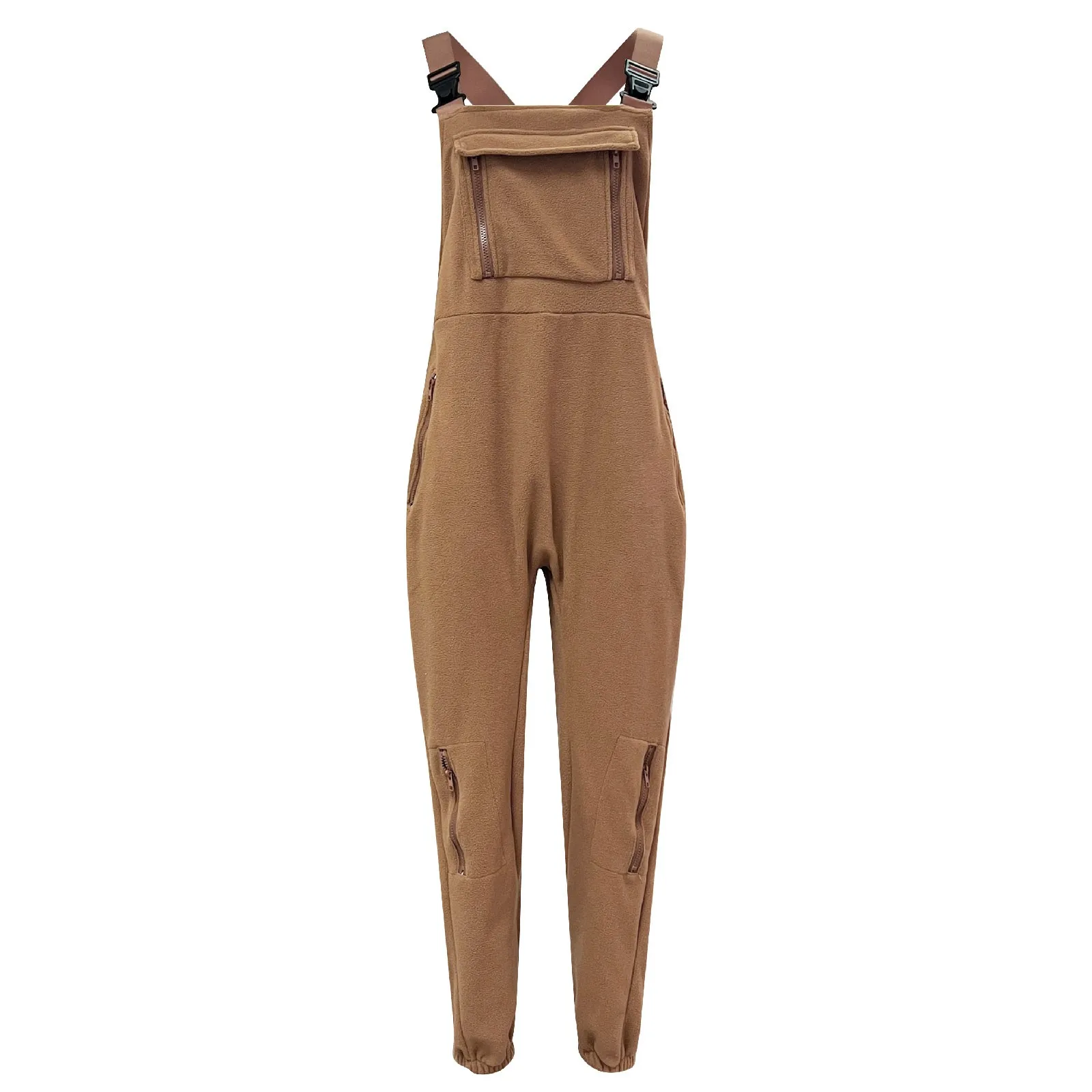 

Women's Brushed Overalls Bibs And Adjustable Suspenders With Warm Winter Jumpsuit with Train for Women Jumpsuit Costumes Women