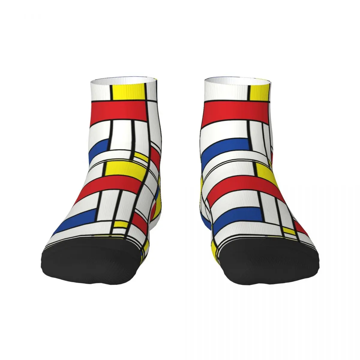 Fashion Piet Mondrian Minimalist De Stijl Socks Uomo Donna Warm 3D Print Modern Art Sports Calzini Da Calcio