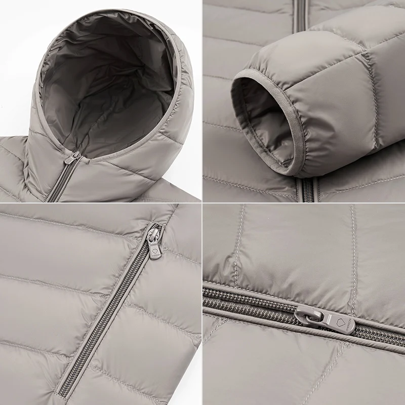 Chericom Spring Men's Down Jacket Lightweight Padded Jacket Duck Down Warm Versatile Puffer Solid Waterproof Coat 279503
