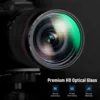 NEEWER Blue Streak Filter HD Optical Glass 360° Rotatable Anamorphic Flare Special Effects Lens Filter 5