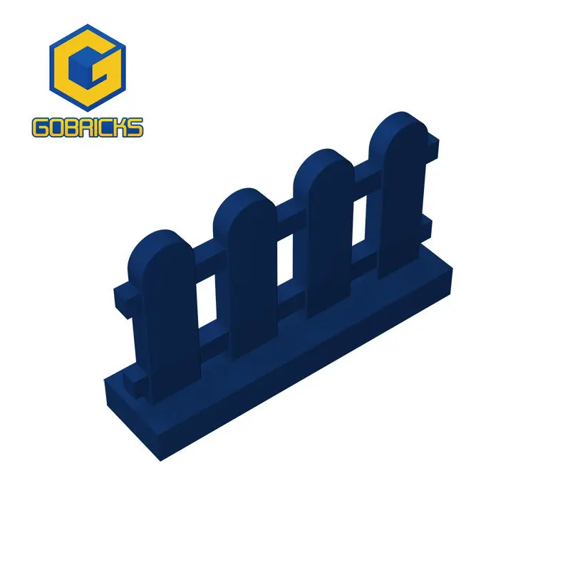 Gobricks 10pcs MOC 벽돌 부품 33303 피켓 울타리 1x4x2 Paled 호환 빌딩 블록 입자 DIY 아이 퍼즐 장난감 선물