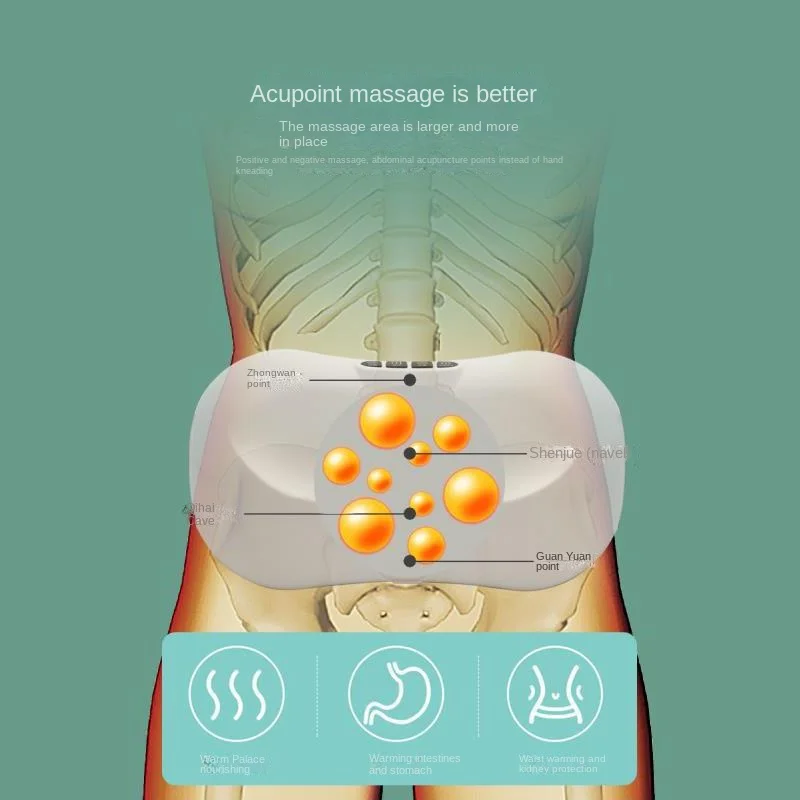 Stone needle automatic knead abdomen abdominal massager household knead abdomen waist and abdomen kneading waste