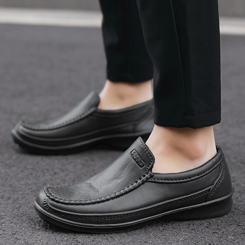 STRONGSHEN Men Casual EVA Shoes Waterproof Oil-proof Non-slip Chef Shoes Light Work Shoes Slip-on Kitchen Restaurant Shoes 3