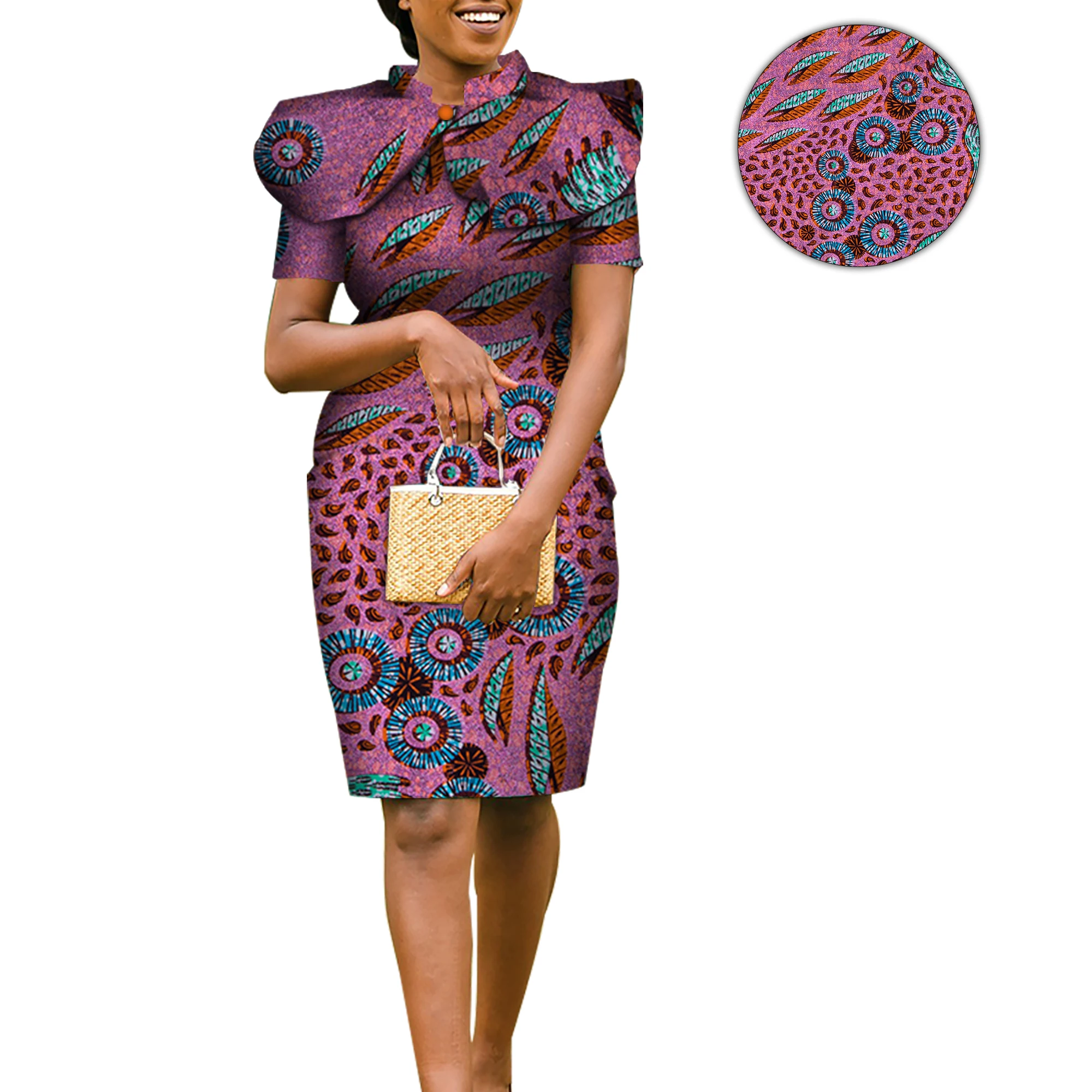 Dashiki African Pieces for Women African Bronzing Dress with