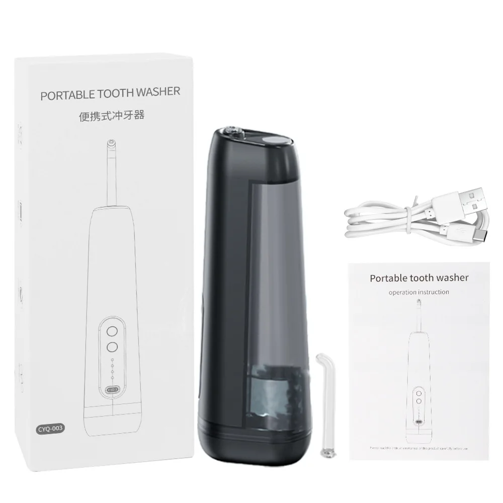 Portable USB Charging Electric Dental Flusher Cleaning Care Dental Cleaner Home High Frequency Pulse Dental Beauty Instrument