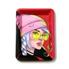 Rolling Tray Tobacco Cigarette Paper Trays Smoking Accessories Grinder Storage Metal TinPlate Customize 7.1X4.7in Plate 1
