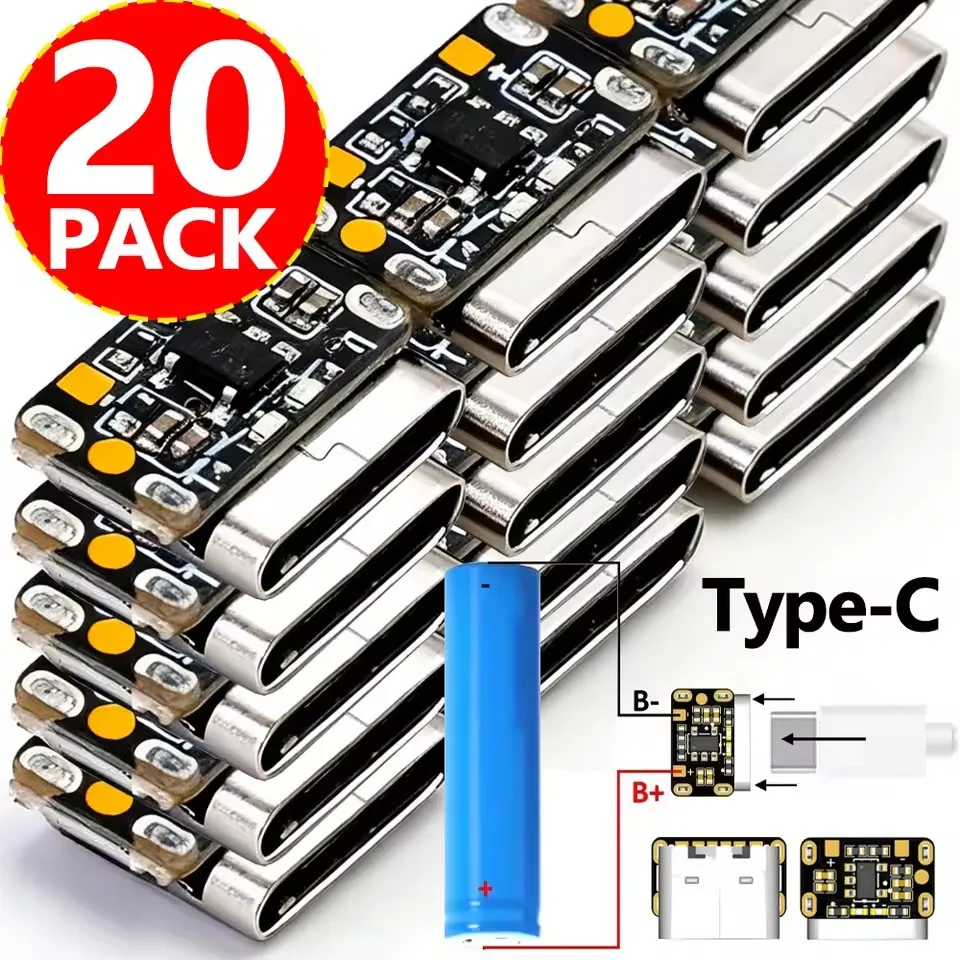 Für Powerbank 3,7V 18650 Li-Ion Akku-Ladegerät Konverter Typ-C-Eingang Tastatur-Stromplatte mit Schutzkonverter – Detail 1