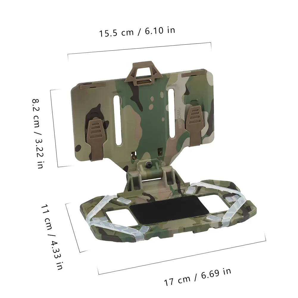 Support Tactique Pour Téléphone - Compatible MOLLE - Pour Gilet, Sac, Activités Outdoor (Airsoft, Randonnée)