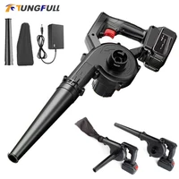 21V Air Blower 2-in-1 Blowing & Suction Leaf Blower Dust Collector For Pet Hair Car 0-40000RPM Cordless 5000mAH Lithium Battery 1