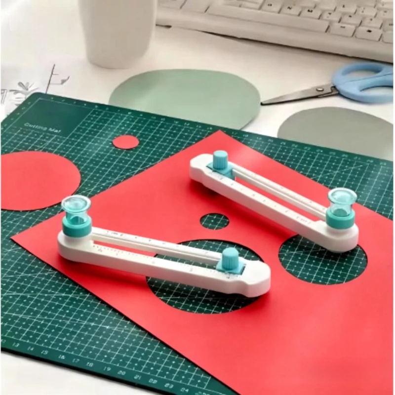 360 ° Taglierina circolare regolabile multifunzionale per carta, per scrapbooking, tagliacarte circolari per fai da te, strumento per tagliare la carta in cerchio