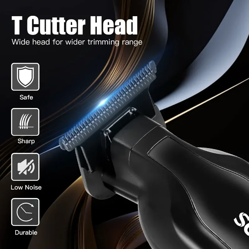 Professional Barber Cordless Clippers, Mens Hair Clipper for Hair Cutting Kit & Grooming Set, Hair Trimmer with USB Rechargeable 4