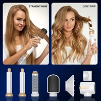 Tinsol 7 en 1 sèche-cheveux brosse sans brosse sèche-cheveux à grande vitesse avec diffuseur ionique sèche-cheveux Air chaud peigne de coiffure bigoudi 6
