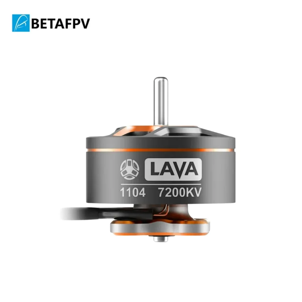Lot de quatre moteurs Brushless 7200KV Série LAVA 1104 pour Cinewhoop Freestyle, présentés sur fond neutre