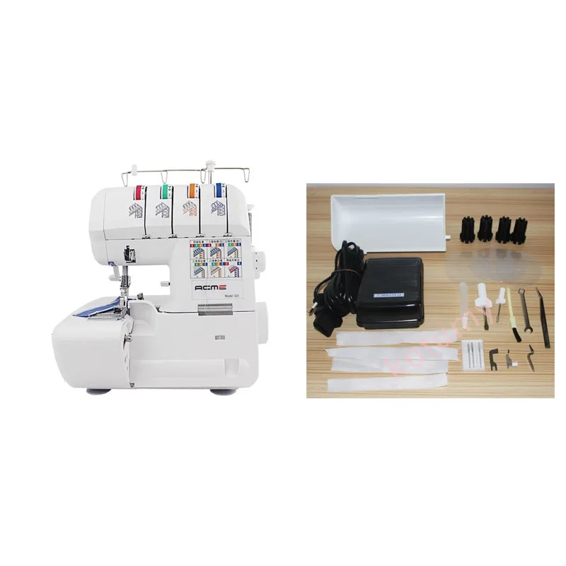 Multifunctional Desktop Overlock Sewing Machine Electric Four-Thread Three-Thread Overlock Machine