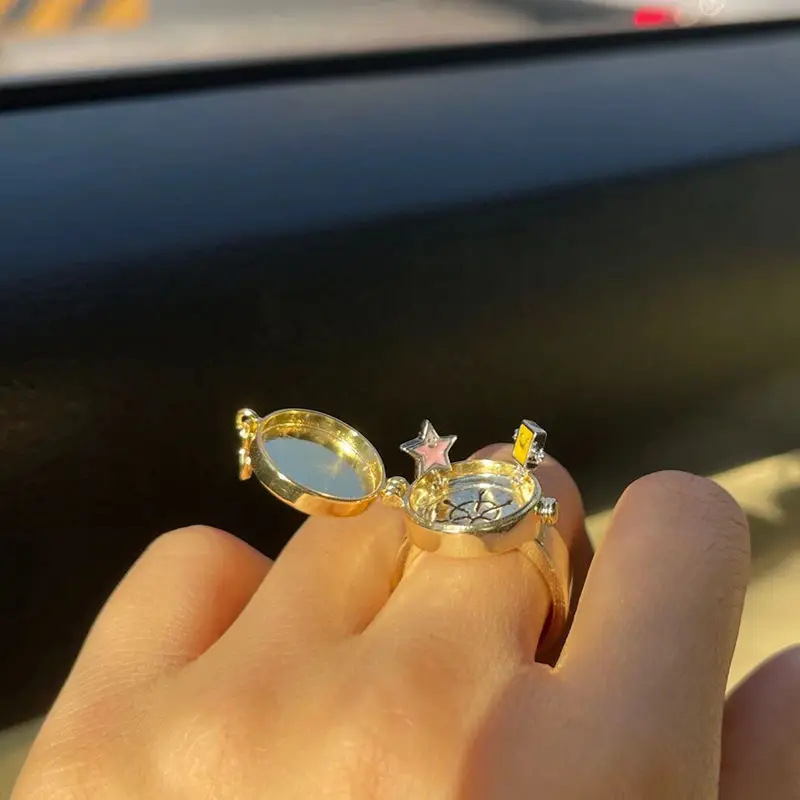 thumbnail image 1 of Anillos de dibujos animados de Bob Esponja, Patricio y Estrellas, mejores amigos para mujeres y hombres, lindos anillos de metal abiertos con personalidad, regalos, 1 of 4