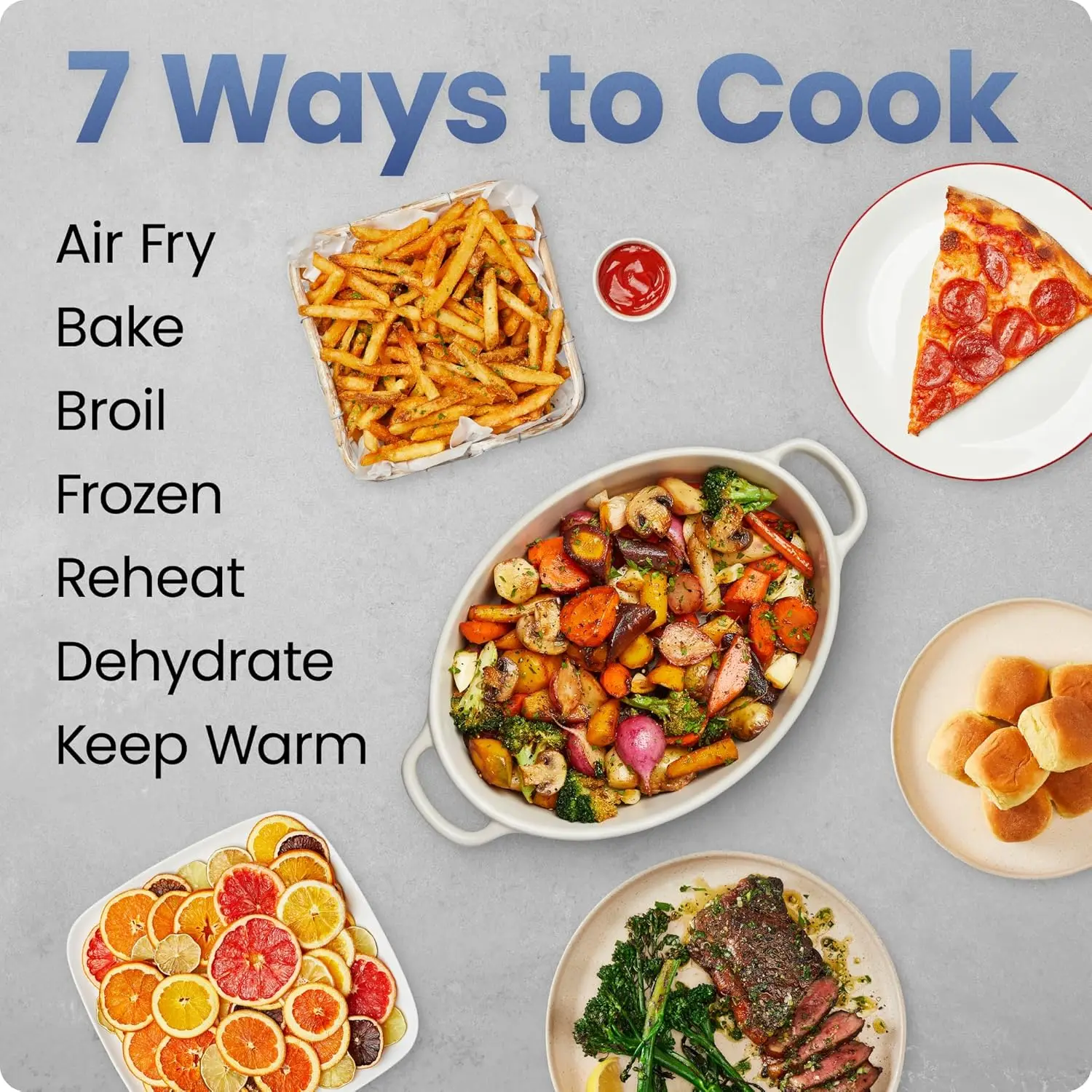 9 Qt 7-in-1 Air Fryer with Viewing Window | Fast Cooking at 450°F for Crispy Results 5