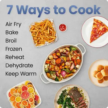 9 Qt 7-in-1 Air Fryer with Viewing Window | Fast Cooking at 450°F for Crispy Results 5