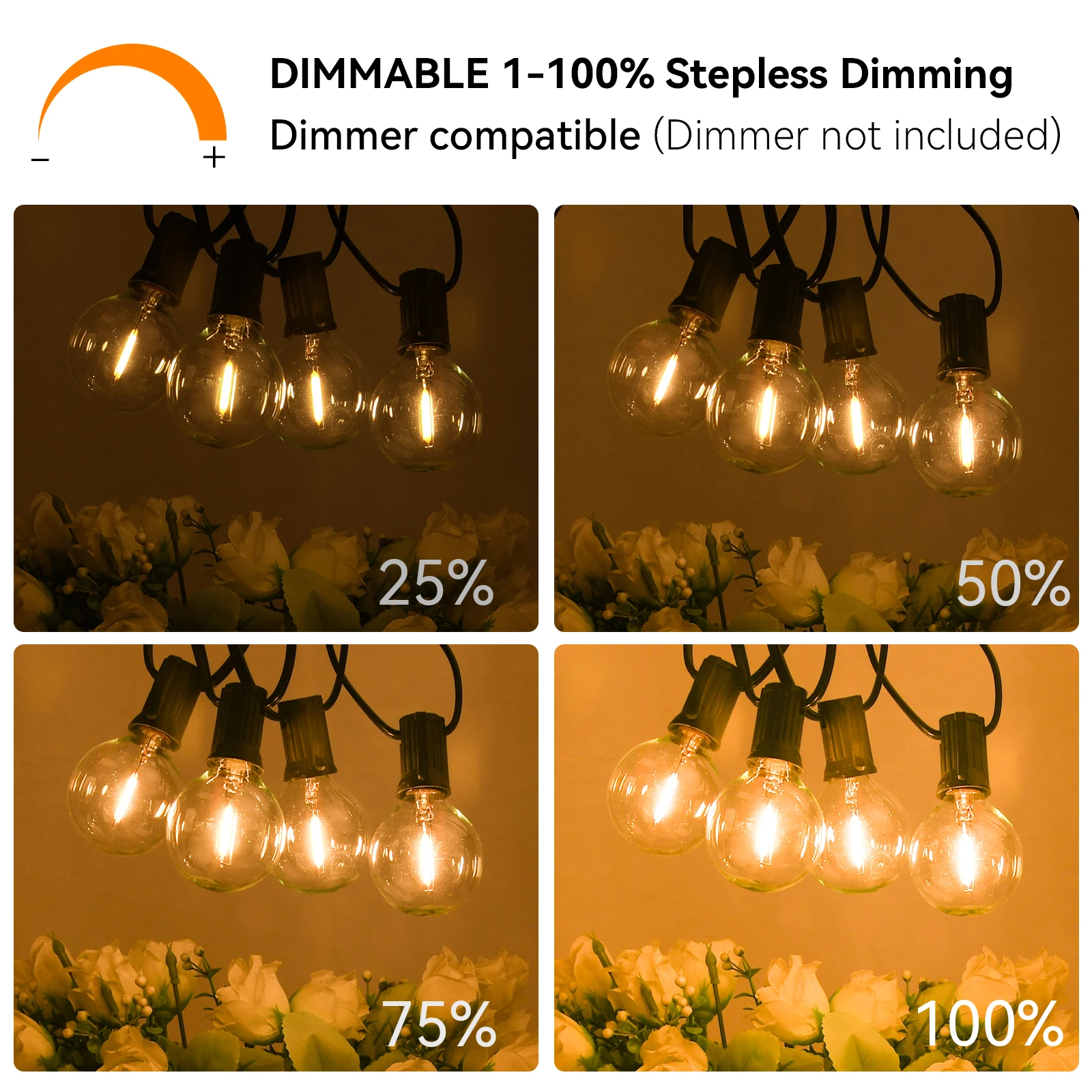 30M 45M Outdoor G40 Garten Lichterkette LED Kunststoff Glühbirne Girlande Lichterkette Wasserdichte Fee Lampe für Terrasse hochzeit Dekoration – Detail 9