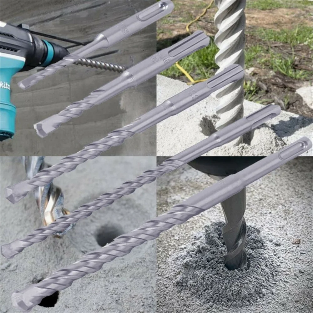 

9pcs Hammer Drill Bit Set 40CR 130 Degrees Fast Drilling Speed SDS Carbide Drill For Bricks Masonry Concrete Cement Stone Rocks