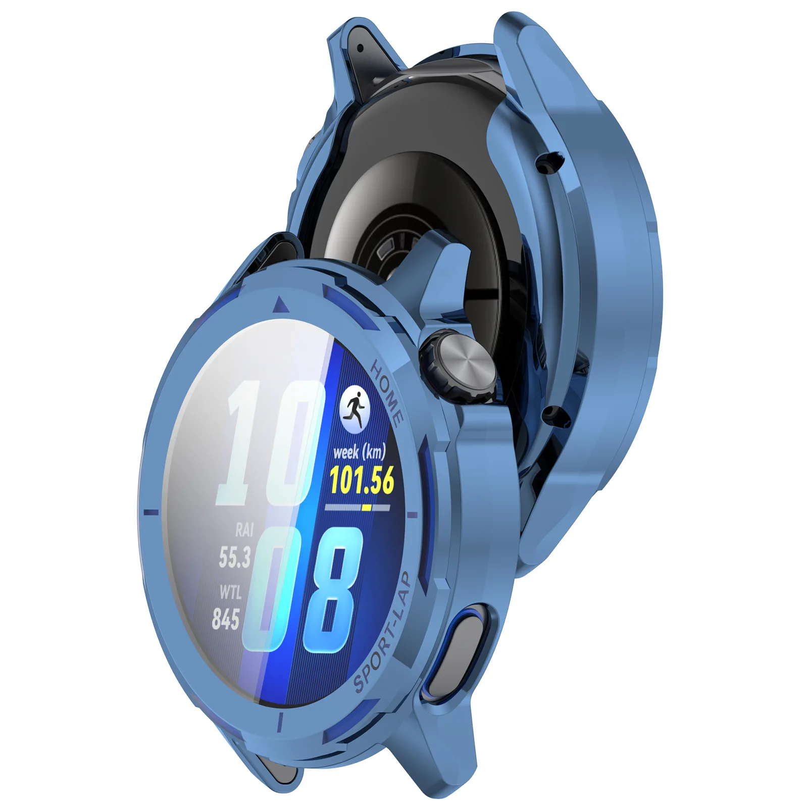 BEHUA Clear Shock-Resistant TPU Watch Screen Protector Case