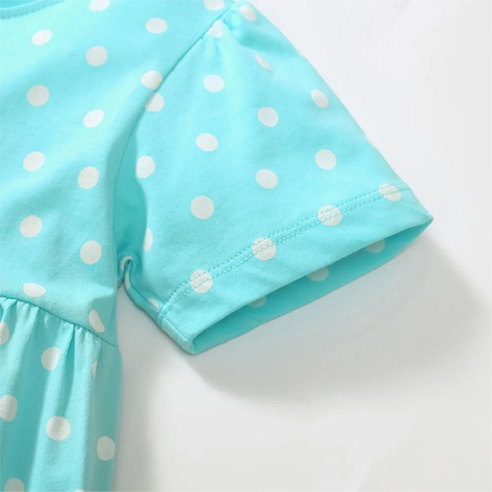 2-7t Children 's Clothing for Kid Baby Girls Summer Cotton Children Clothes Cartoon Ice Cream Popsicle Kids Dresses