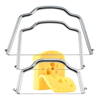스테인레스 스틸 버터 와이어 슬라이서, 휴대용 버터 커터, 치즈 버터 치즈 커팅 와이어 커터, 주방 도구, 1PC