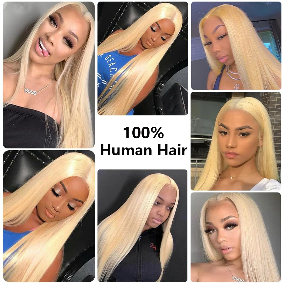 613 Honey Blonde Bundles Human Hair Straight Human Hair Extension Bundles Brazilian Remy 3 14-30 inch