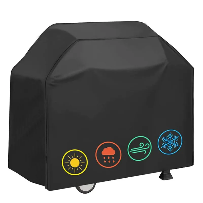 Grill Cover 420D Oxford PU BBQ Grill Cover Outdoor Dustproof Waterproof Heavy Duty Grill Cover Anti-UV Rainproof Protective Barbecue