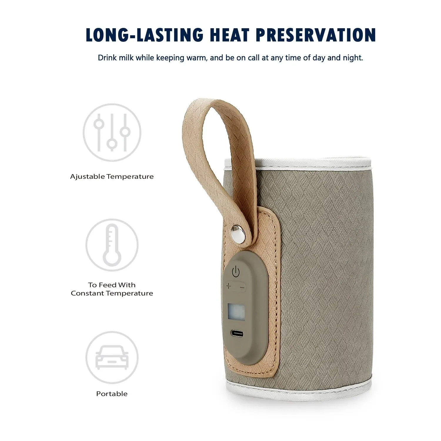 Portable Bottle Warmer Travel For Baby Bottle Warmer For Breastmilk Drink Warm Milk Thermostat Bag baby bottle heater