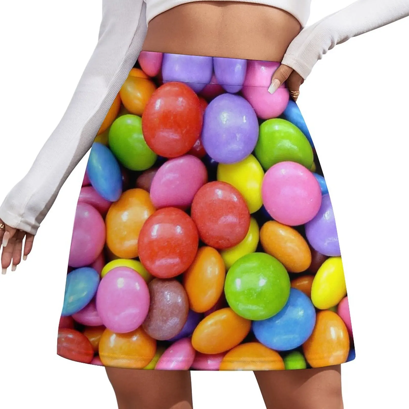 Smarties Mini Skirt elegant social women's skirts Kawaii Women's summer skirt