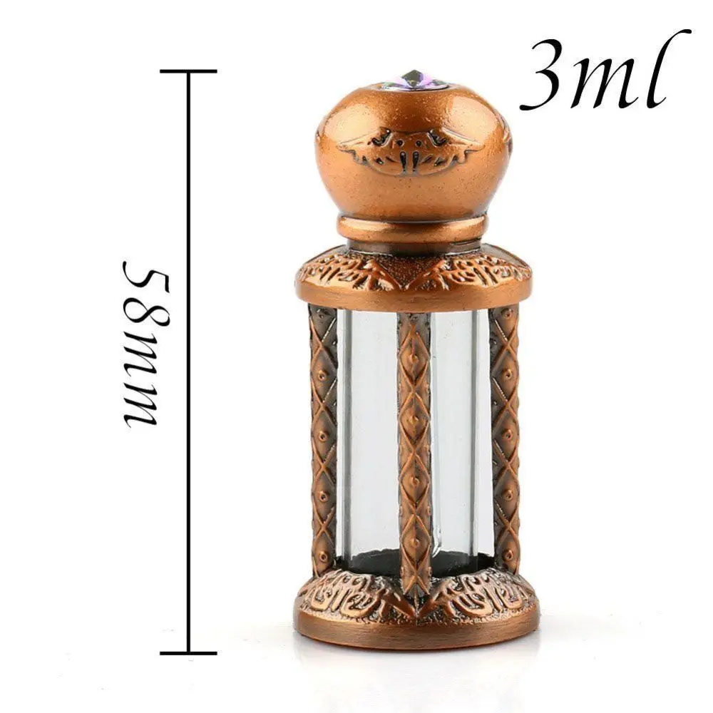 Beauty Lady Gift Copper Vintage Empty Dropper Bottle  Container  Bottle Refillable Bottles Empty Bottle