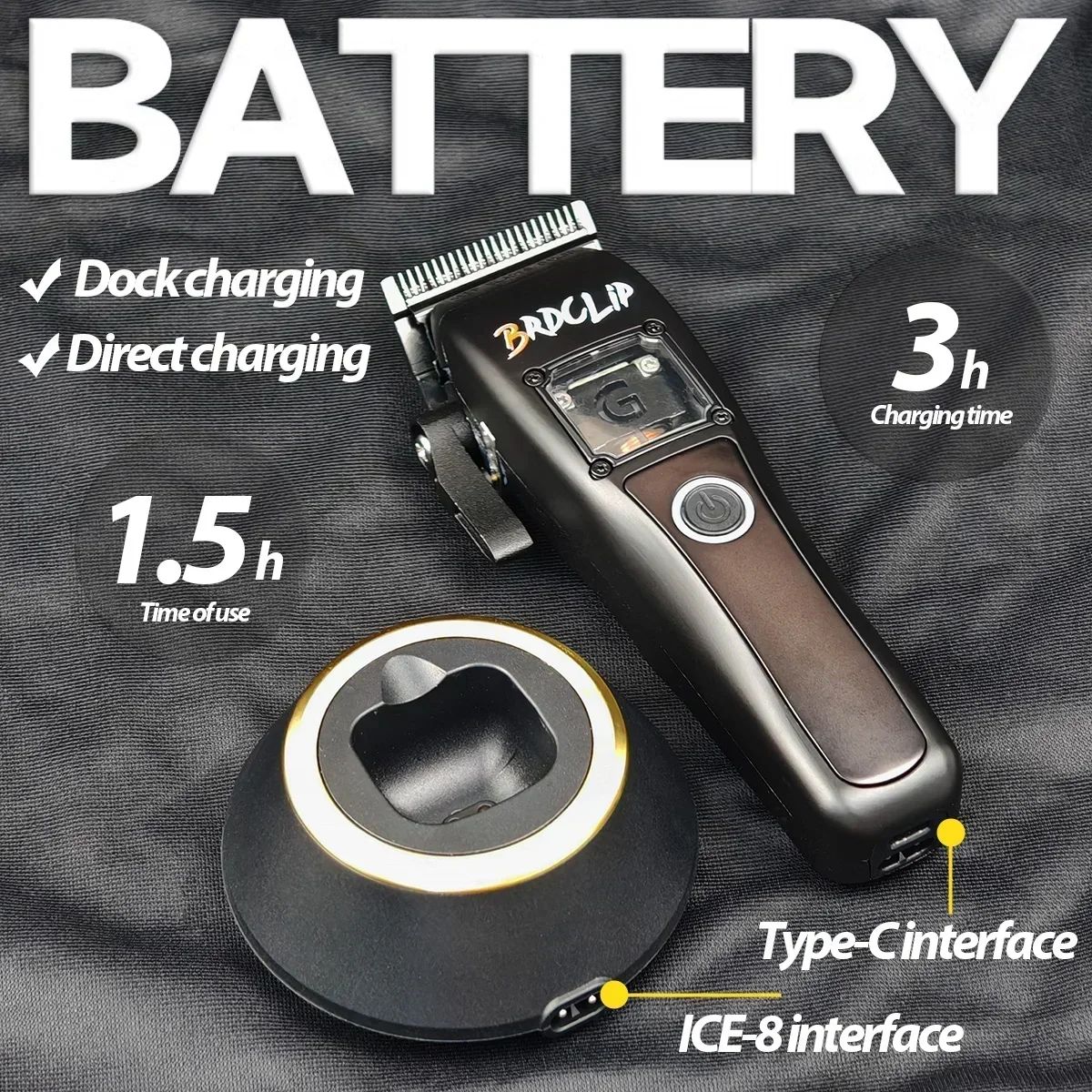 전문 BRDCLIP 남성용 벡터 모터, 3 색 졸업 전기 케이블 클리퍼, G28, G27, 9500RPM