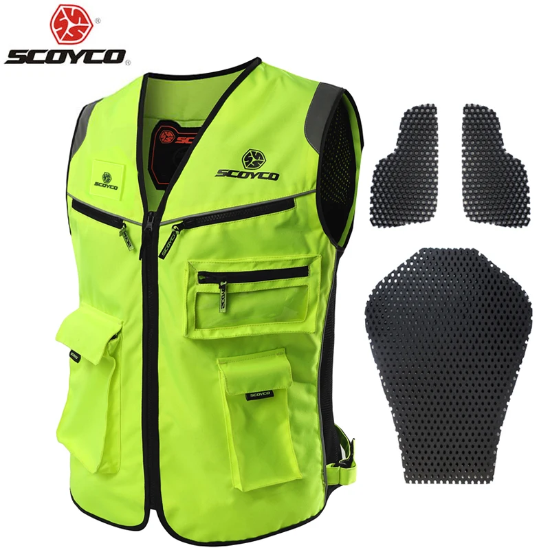 SCOYCO JK30 Motorcycle Reflecting Vest Off-Road Racing Vest Summer Motorcycle Jacket Men Reflecting Accessories
