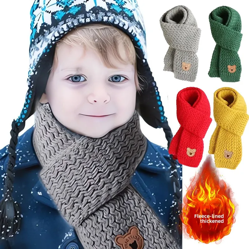 Korean Windproof Neck Cover Children Scarf Autumn Winter Baby Scarf Boys Girls