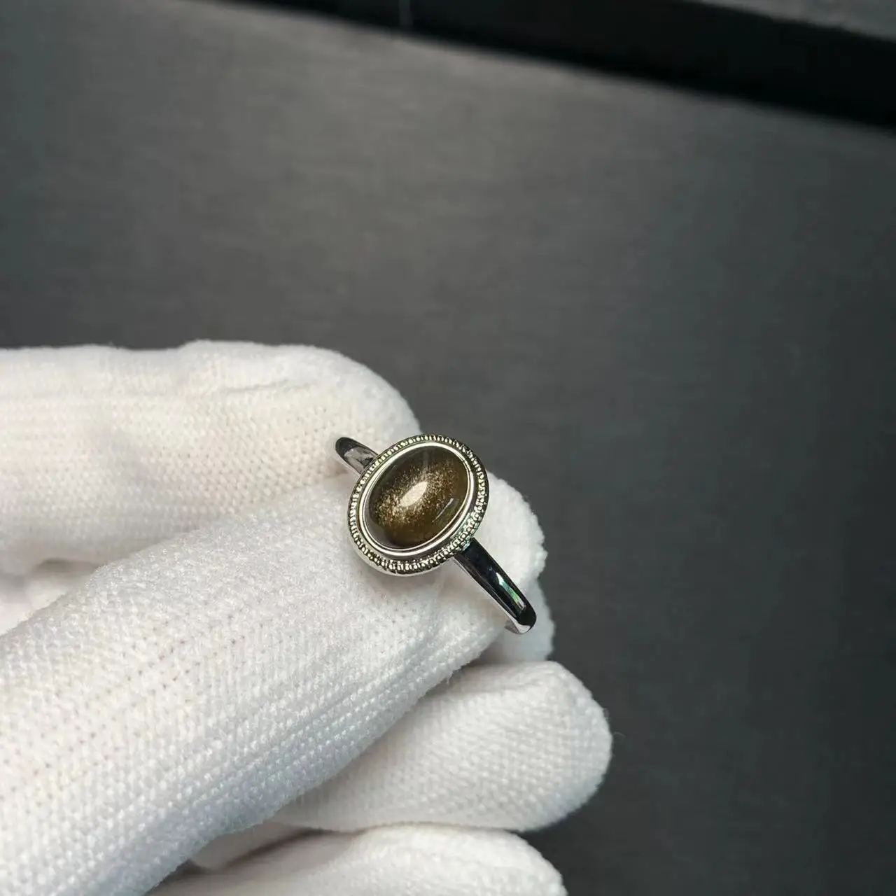 MM Natural Obsidian  Ring Adjustable Female Jewelry for Women Gift Wholesale High Quality Vintage Fine