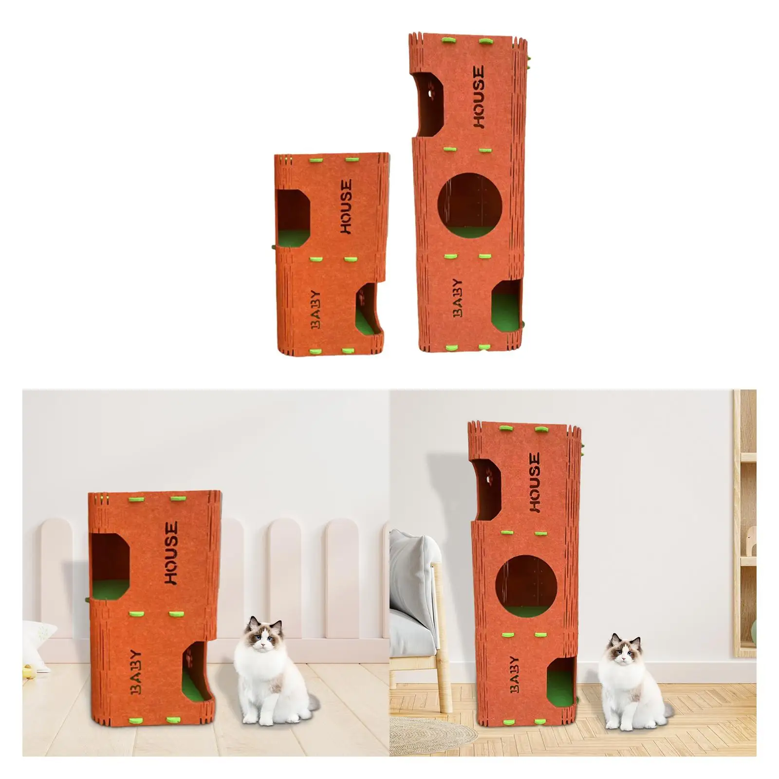 Cat House Play Kitten Kitty Sleep Rest Scratch Resistant Indoor Cats Felt Portable Pet Supplies Cat Climbing Tree Scratch Post Cat House Play Kitten Kitty Sleep Rest Scratch Resistant Indoor Cats Felt Portable Pet Supplies Cat Climbing Tree Scratch Post