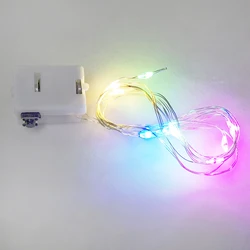 Enchanting LED Copper Wire Fairy Lights - Battery Powered String for DIY Decor and Festive Celebrations (RGB light)