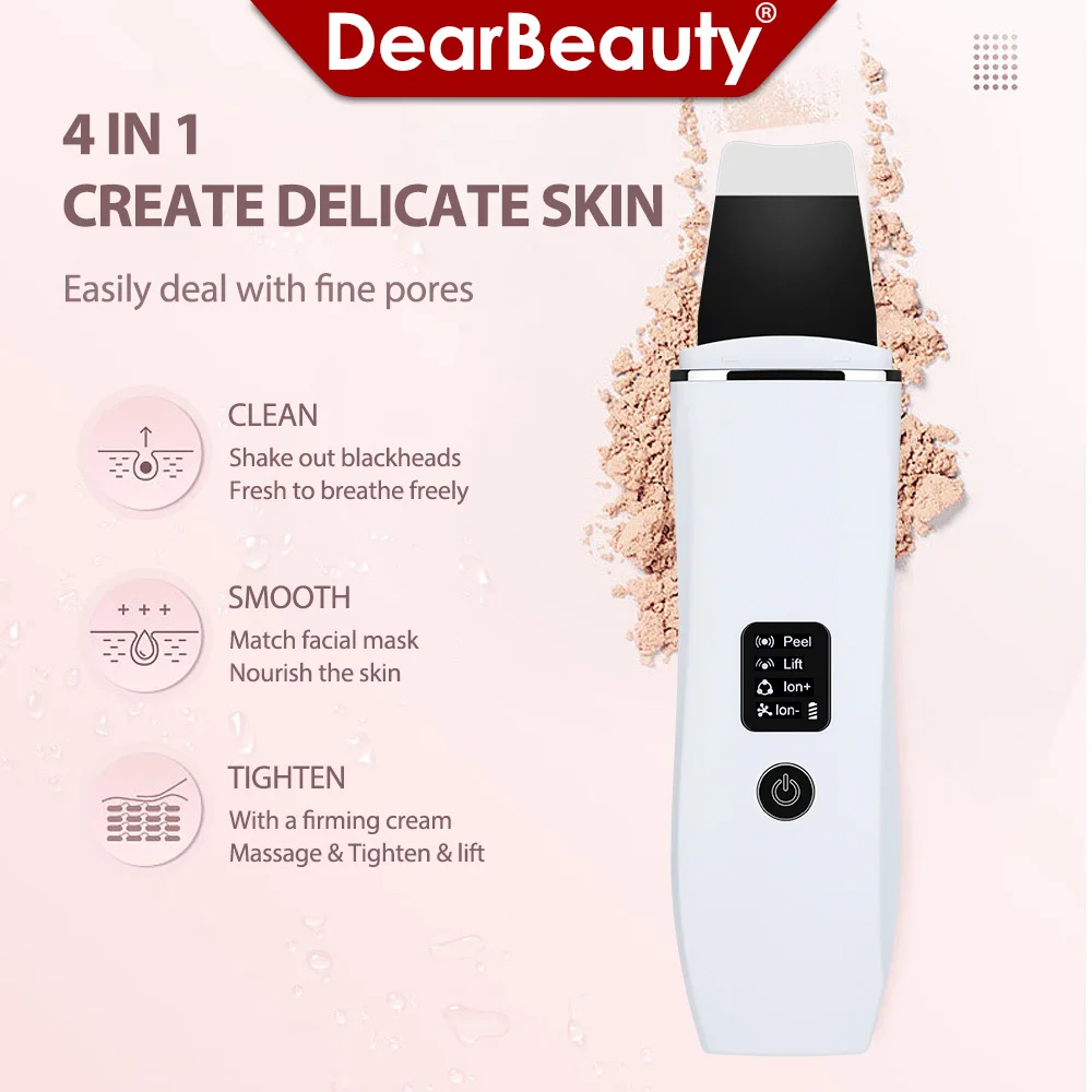 Ultrasonic Skin Scrubber Facial Spatula Peeling Shovel