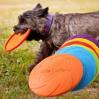 Pet Dog Flying Disk Toy Silicone Dog Cat Toy Dog Game Flying Discs Resistant Chew Puppy Training Interactive Pet Supplies 1