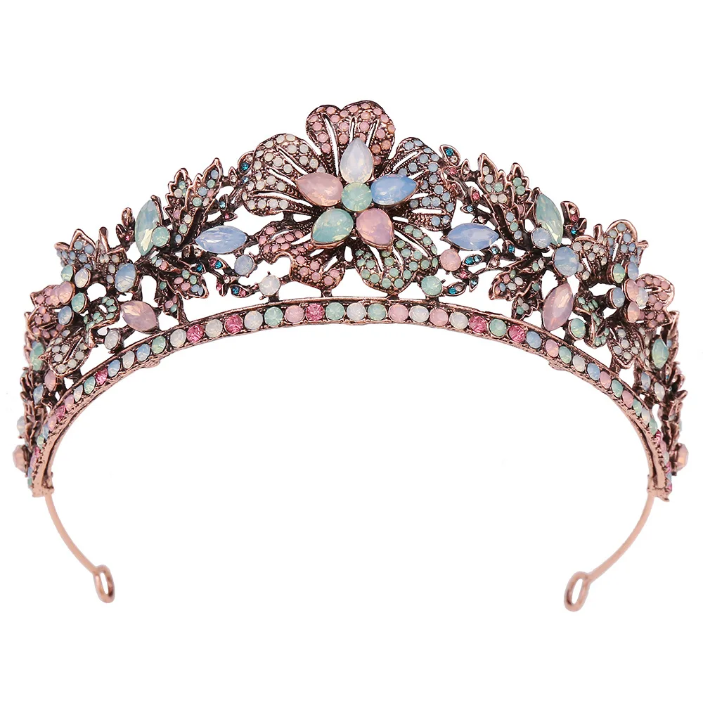 Kmvexo-女性のためのバロック様式の王冠,結婚式のアクセサリー