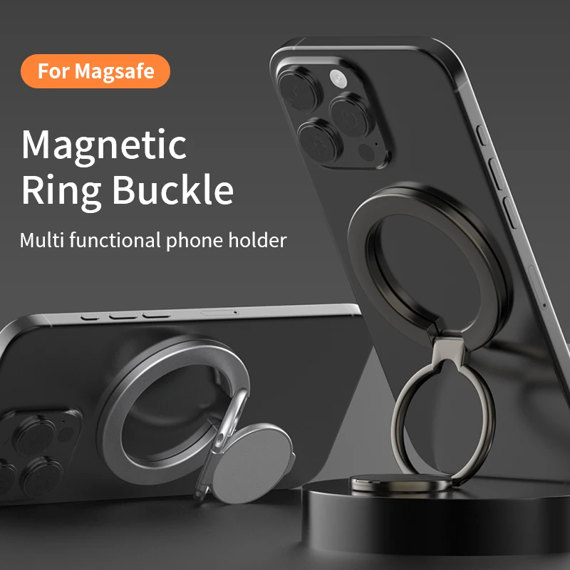 2025 Double Sided For Magsafe Phone Holder For Iphone 17/15/16 Foldable 360° Rotating Stand Strong Magnet & Finger Grip Suppor, Alina Gadgets