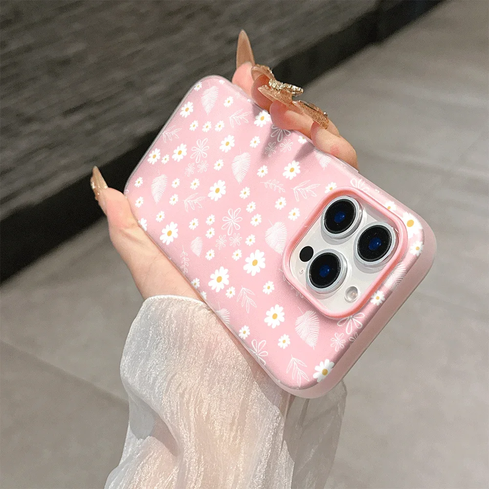 Elegant Pale Daisy Flower 2-in-1 Hard Phone Case