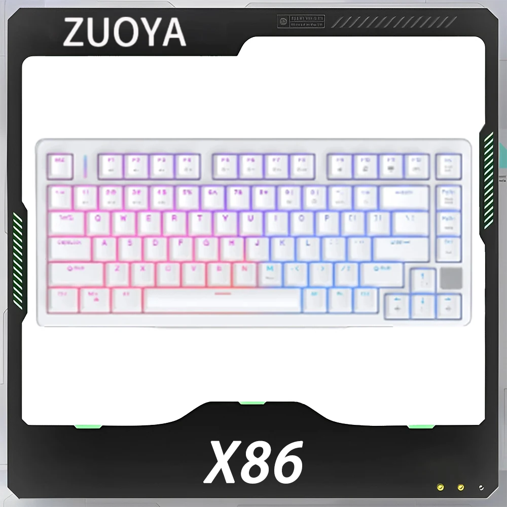 

ZUOYA X86 Mechanical Keyboard Esports Magnetic Switch Keyboard RGB Backlight Quick Trigger Hot Swap 81 Keys PC Gamer Accessory