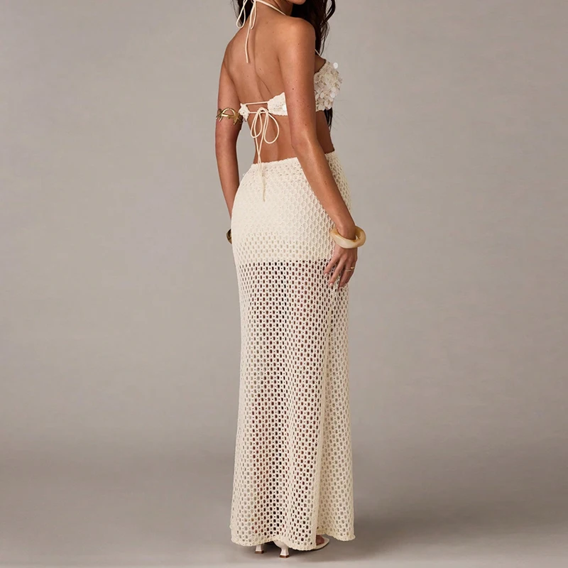 Aurelia Crochet Cutout Maxi Dress - Image 4