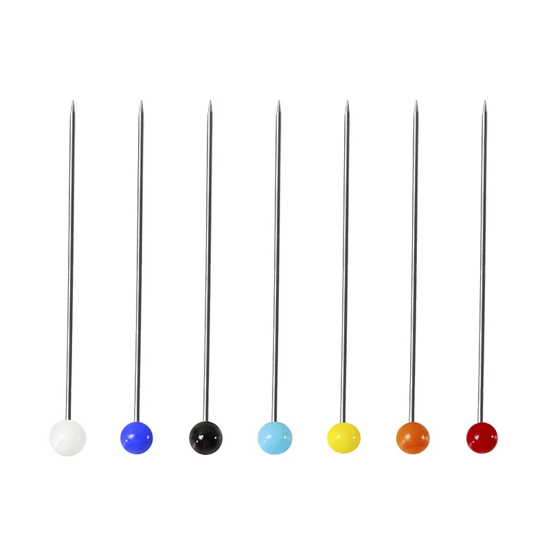 500PCS Sewing Pins for Fabric, Straight Pins with Colored Ball Glass Heads  Long Quilting Pins for Dressmaker, Craft and Sewing - AliExpress