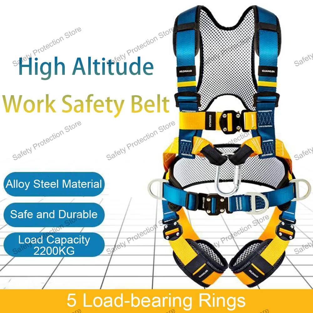 Five-point High Altitude Work Safety Harness Full Body Safety Belt Outdoor Climbing Training Work Construction Protect Equipment safety harnesses