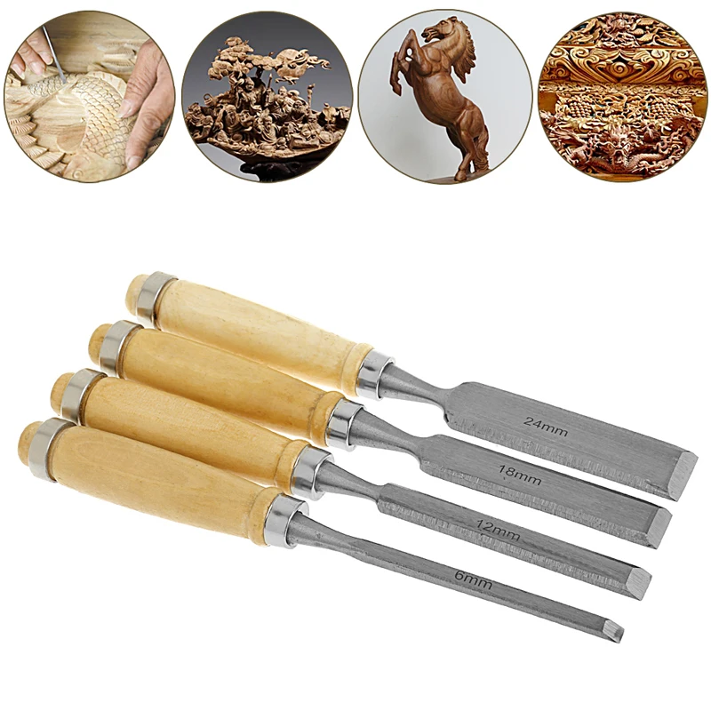 Wood Handle Chisels Woodworking 6/12/18/24mm Multi-function Carving Cutter  For Woodcut Working Carpenter DIY Gadget Hand Tools - AliExpress